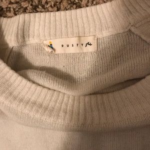 Cream crop top sweater